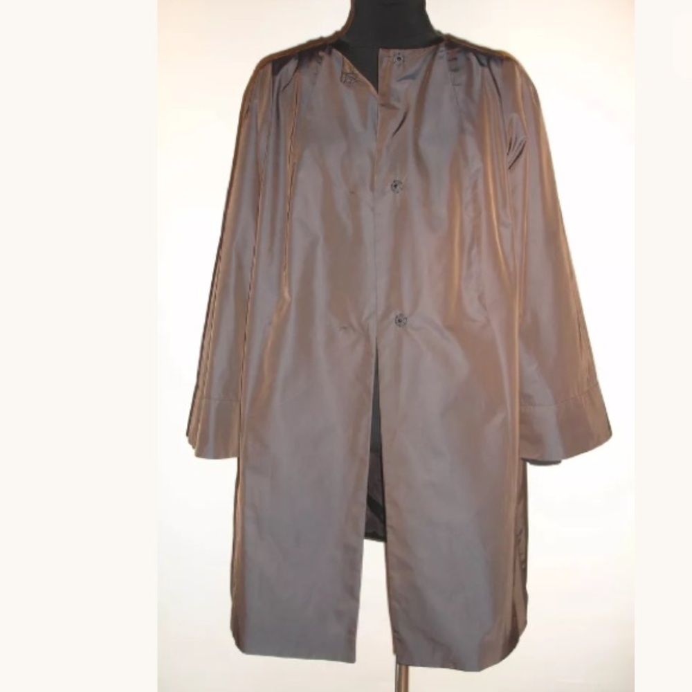 Marina Rinaldi Grey Taffeta Coat Size 21 - Picture 6 of 8